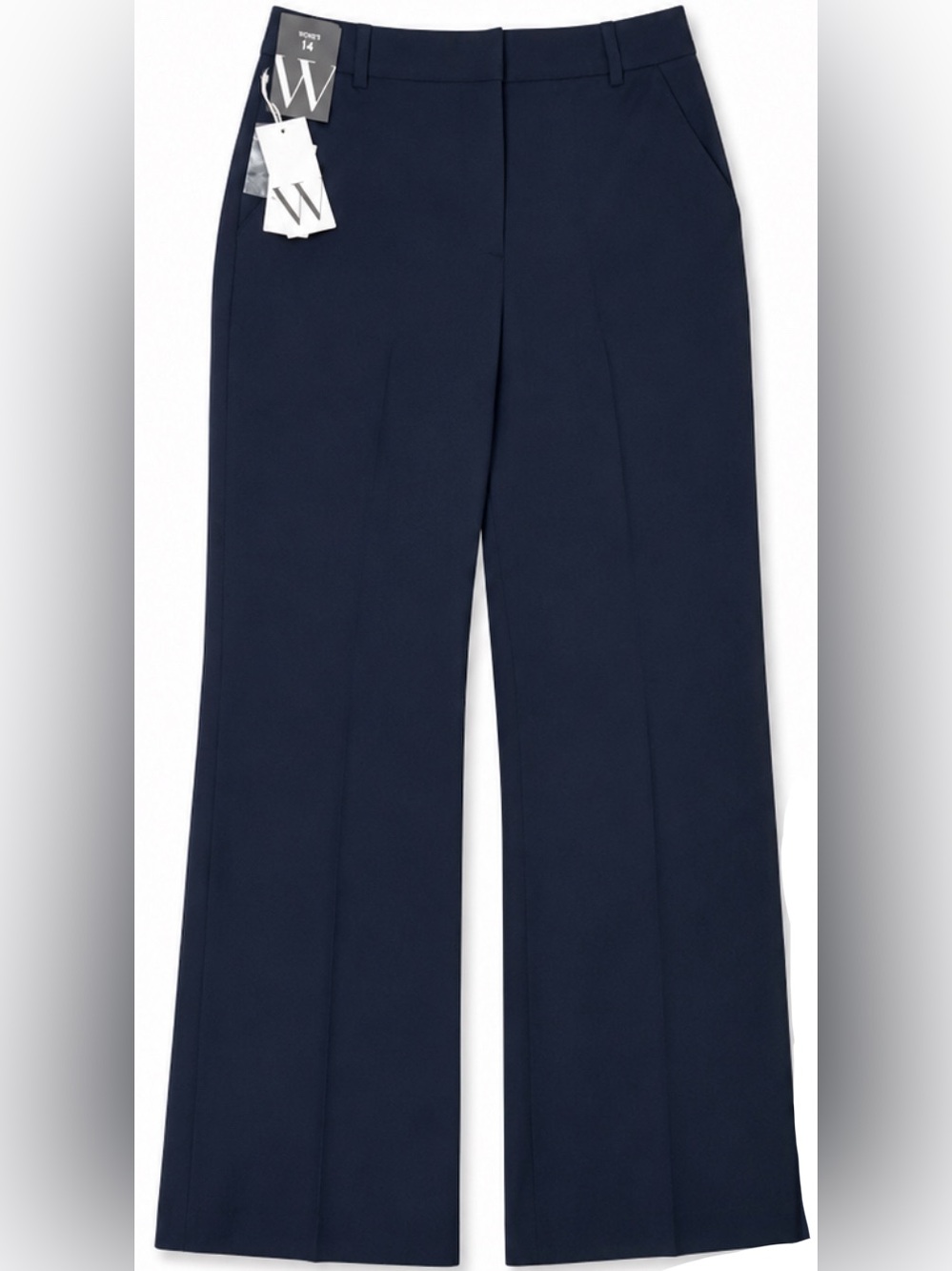Worthington NWT Navy Wide Leg Trouser Pants Women’s Size 14 Career Chic